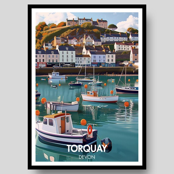 Torquay Poster Print, Devon Travel Gift