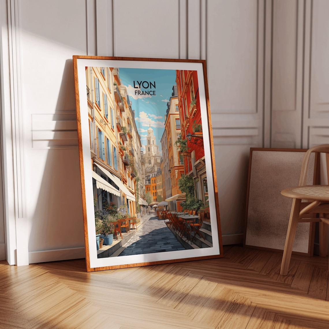 Lyon Travel Poster, France Custom Personalized - Image 2