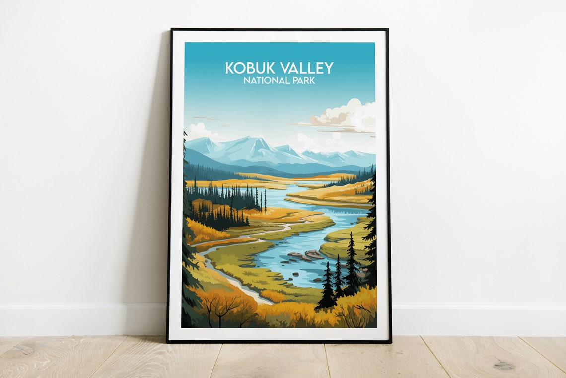 Kobuk Valley National Park Golden Tundra River Wilderness Poster