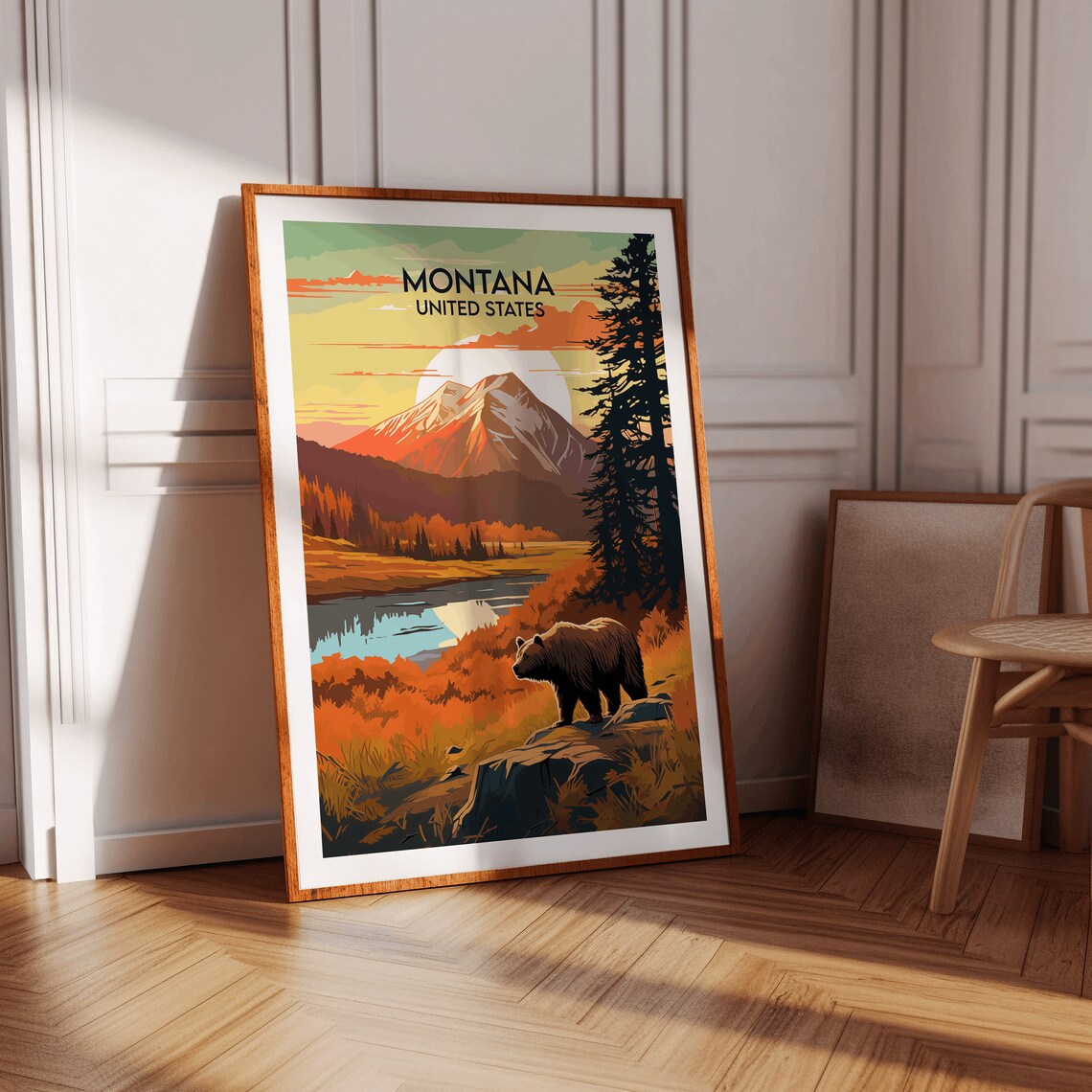 Montana Travel Poster, United States Custom Print - Image 4