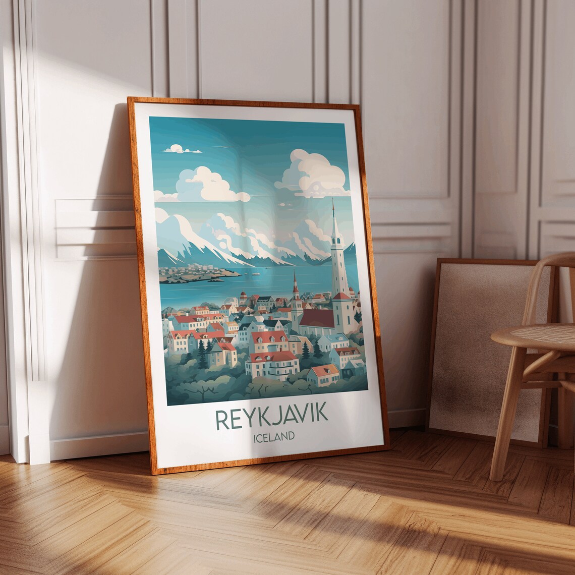 Reykjavik Travel Poster, Custom Personalised Gift - Image 3