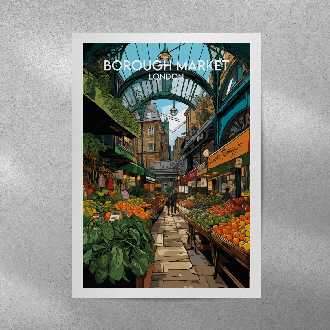 Borough Market Travel Poster, London Travel Print - Image 5