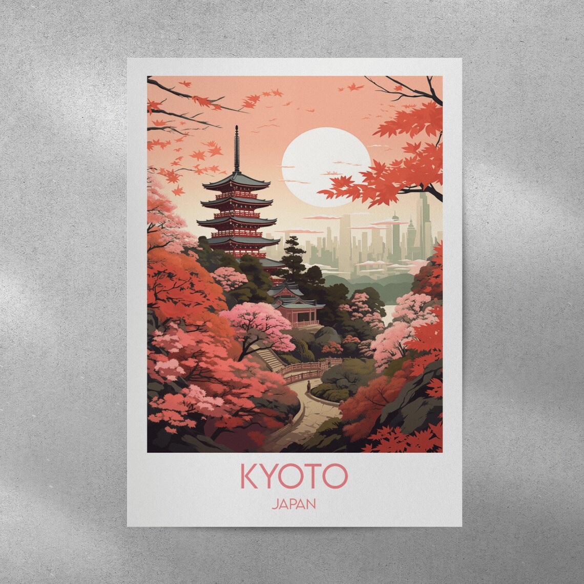 Kyoto Travel Poster, Japan Custom Personalised Gift - Image 4