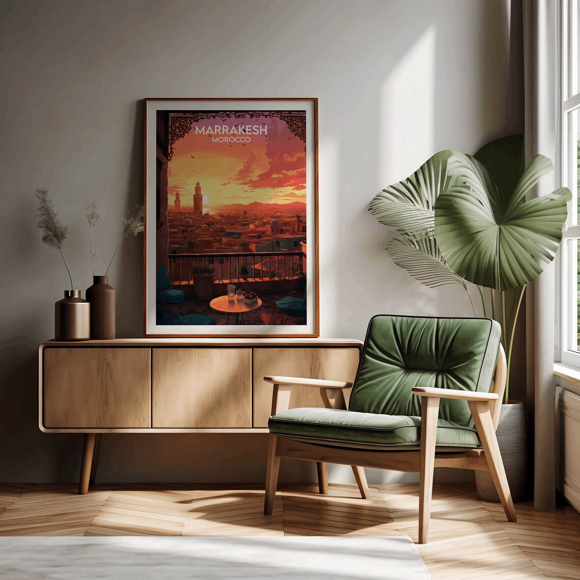 Marrakesh Travel Poster, Morocco Custom Personalised - Image 2
