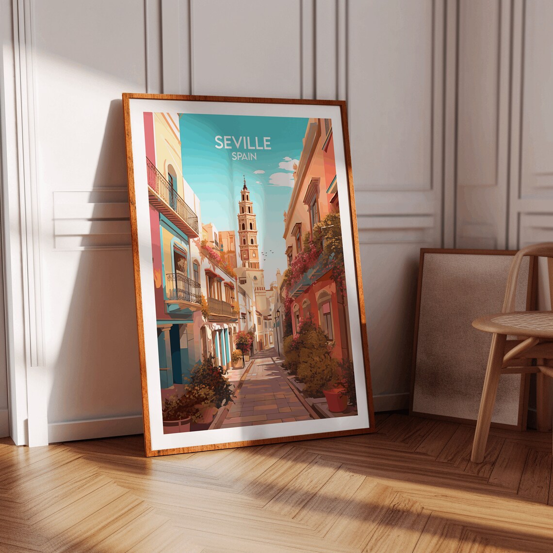 Seville Travel Poster, Spain Custom Personalised Gift - Image 2