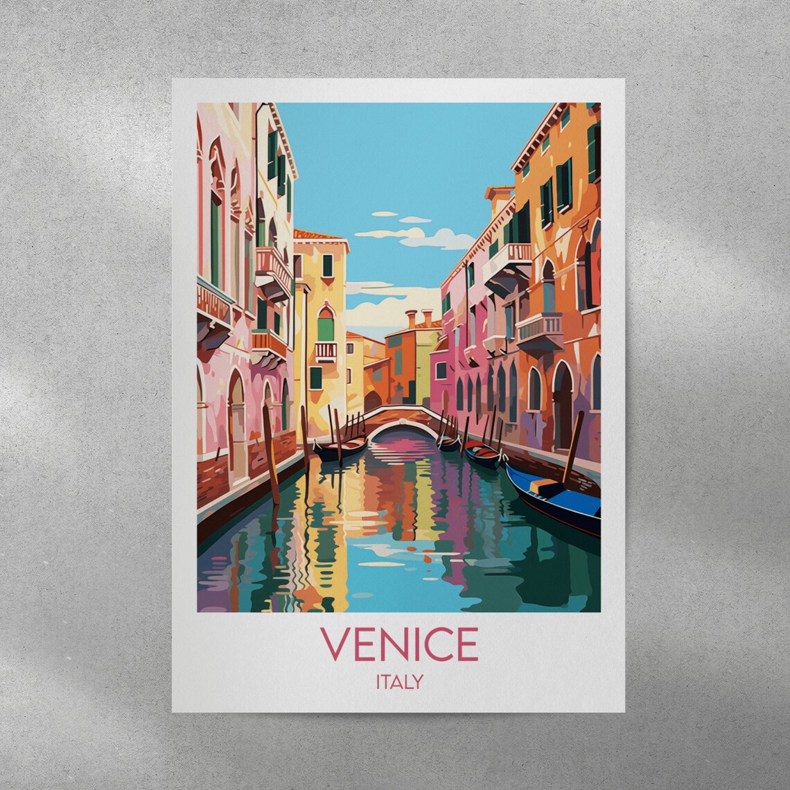 Venice Custom Personalised Gift Travel Poster - Image 5