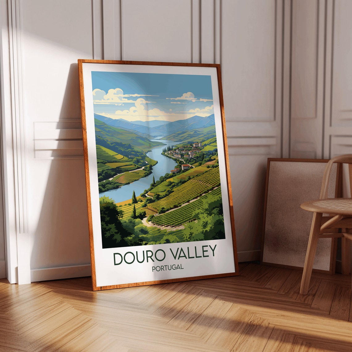Douro Valley Portugal River Vineyard Hills Scenic Travel Poster - Image 2