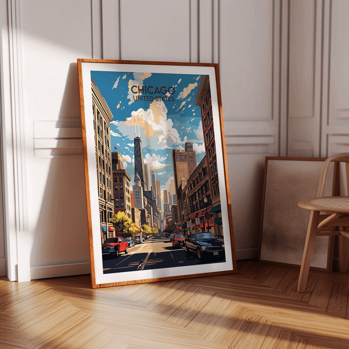 Chicago United States Downtown Street Skyline Tower View Poster - Image 2