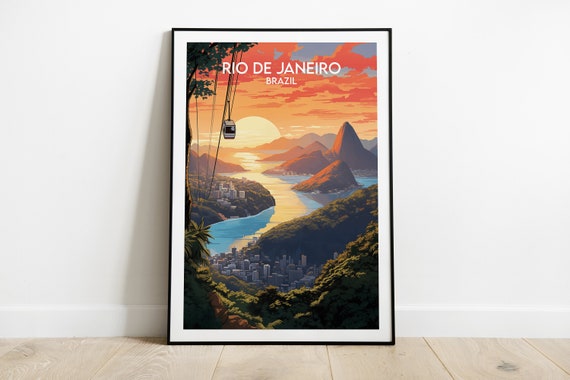 Rio De Janeiro Travel Poster, Brazil Travel Print