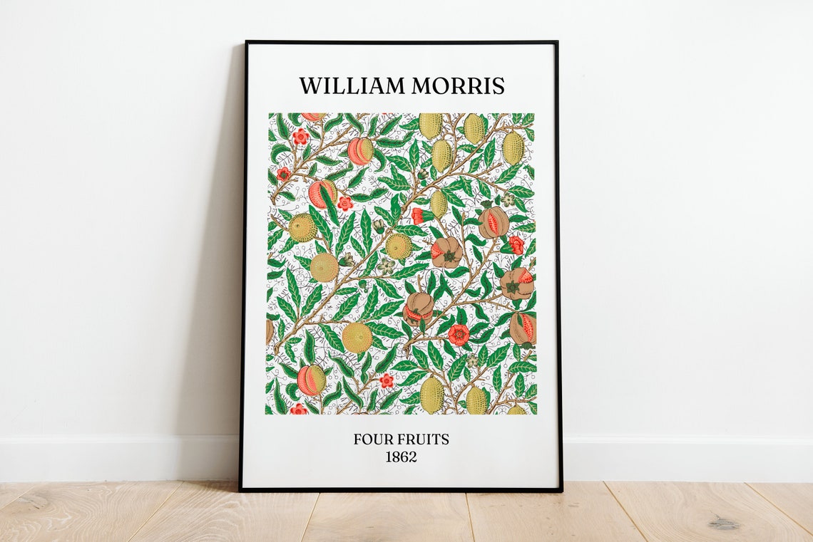 William Morris Four Fruits 1862 Textile Pattern Artwork Poster