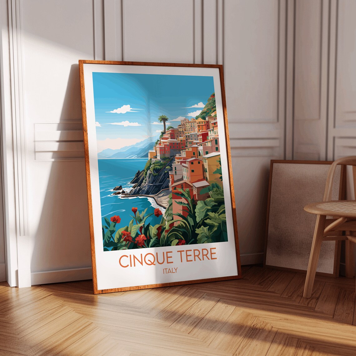 Cinque Terre Italy Colorful Coastal Village Seaside Travel Poster Art - Image 2