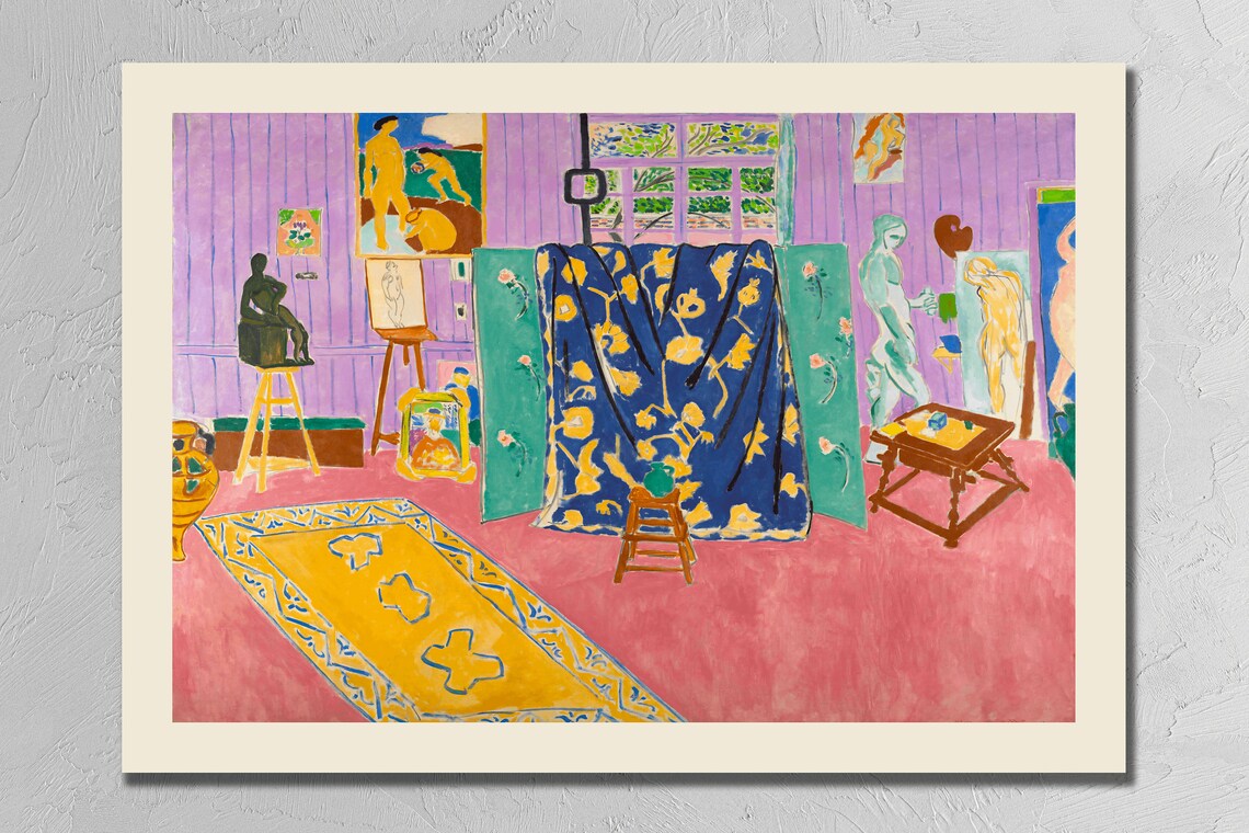 Matisse Pink Studio Bordered Exhibition Print Poster A3 A4 A5 Ultra High Quality Classic Vintage Flowers Home Decor Wall Art Deco - Image 4