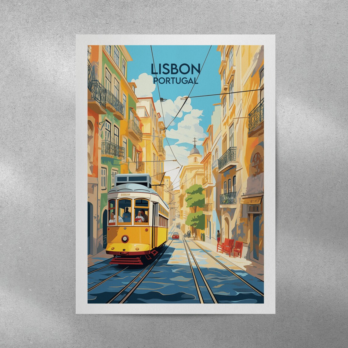 Lisbon Print Portugal Travel Poster, Custom Personalised - Image 4
