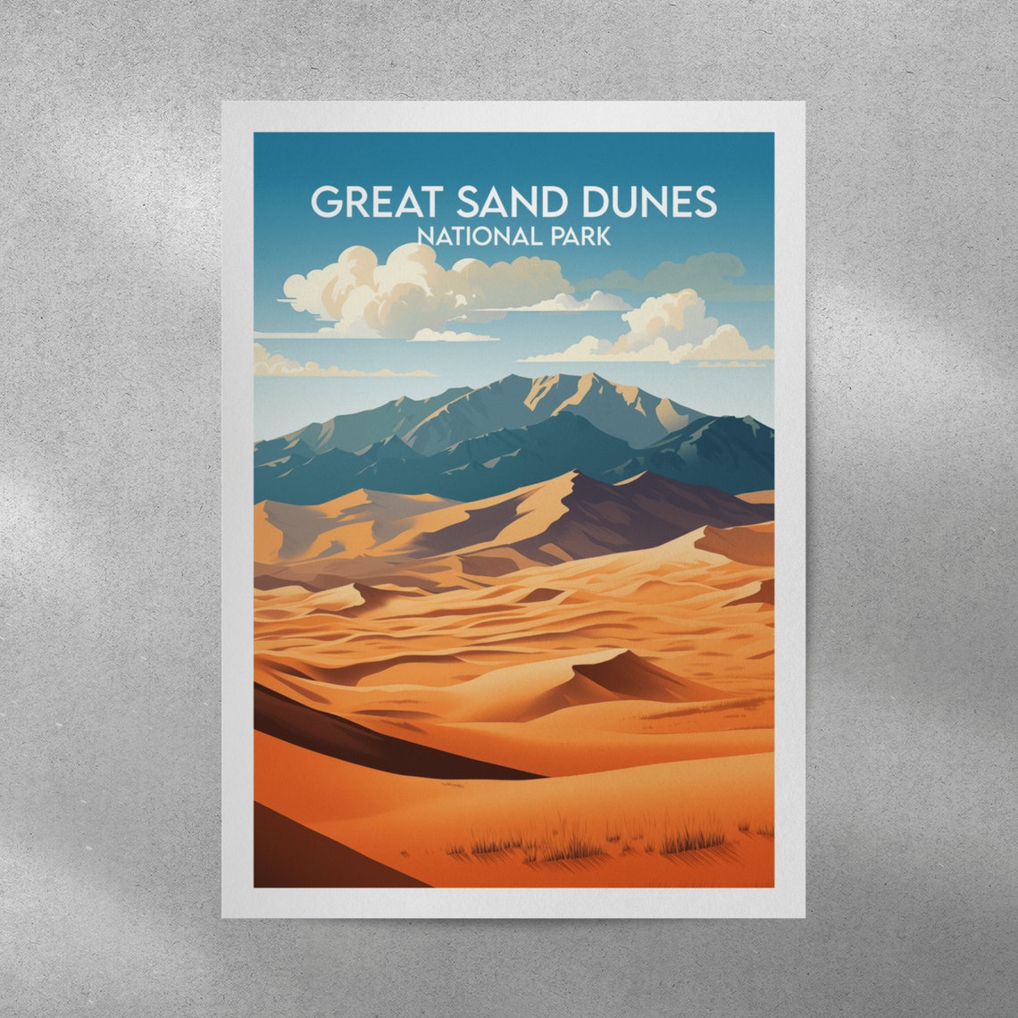 Great Sand Dunes National Park Desert Dunes Colorado Art Poster - Image 3