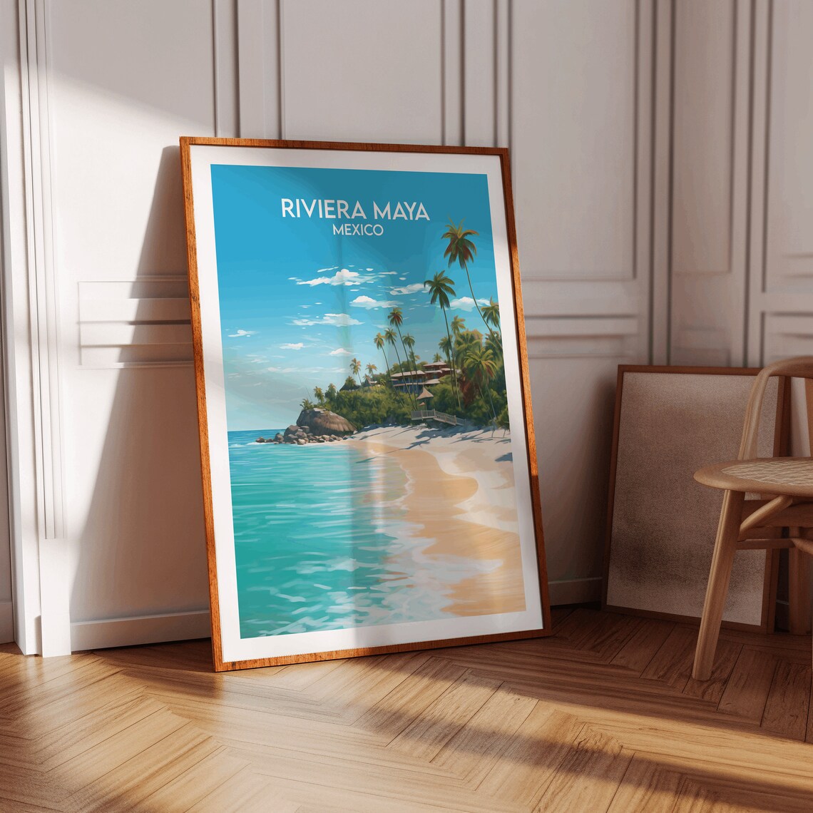 Riviera Maya Travel Poster, Cancun Mexico - Image 2