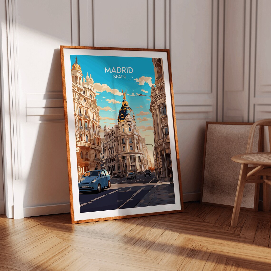 Madrid Travel Poster, Custom Personalised Gift - Image 4