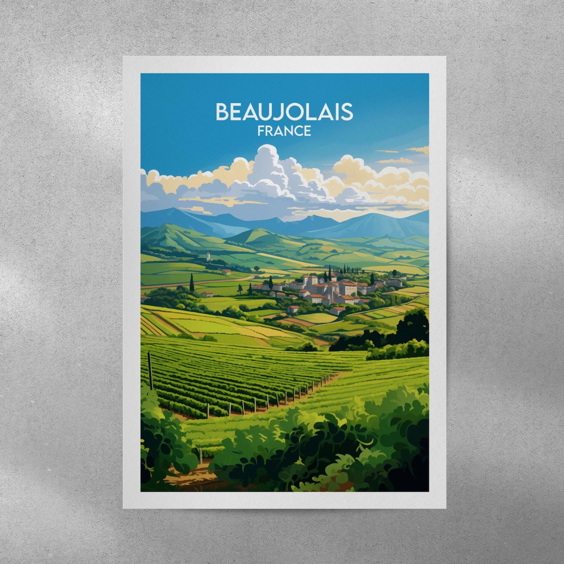 Beaujolais Vineyards Travel Poster, France - Image 4