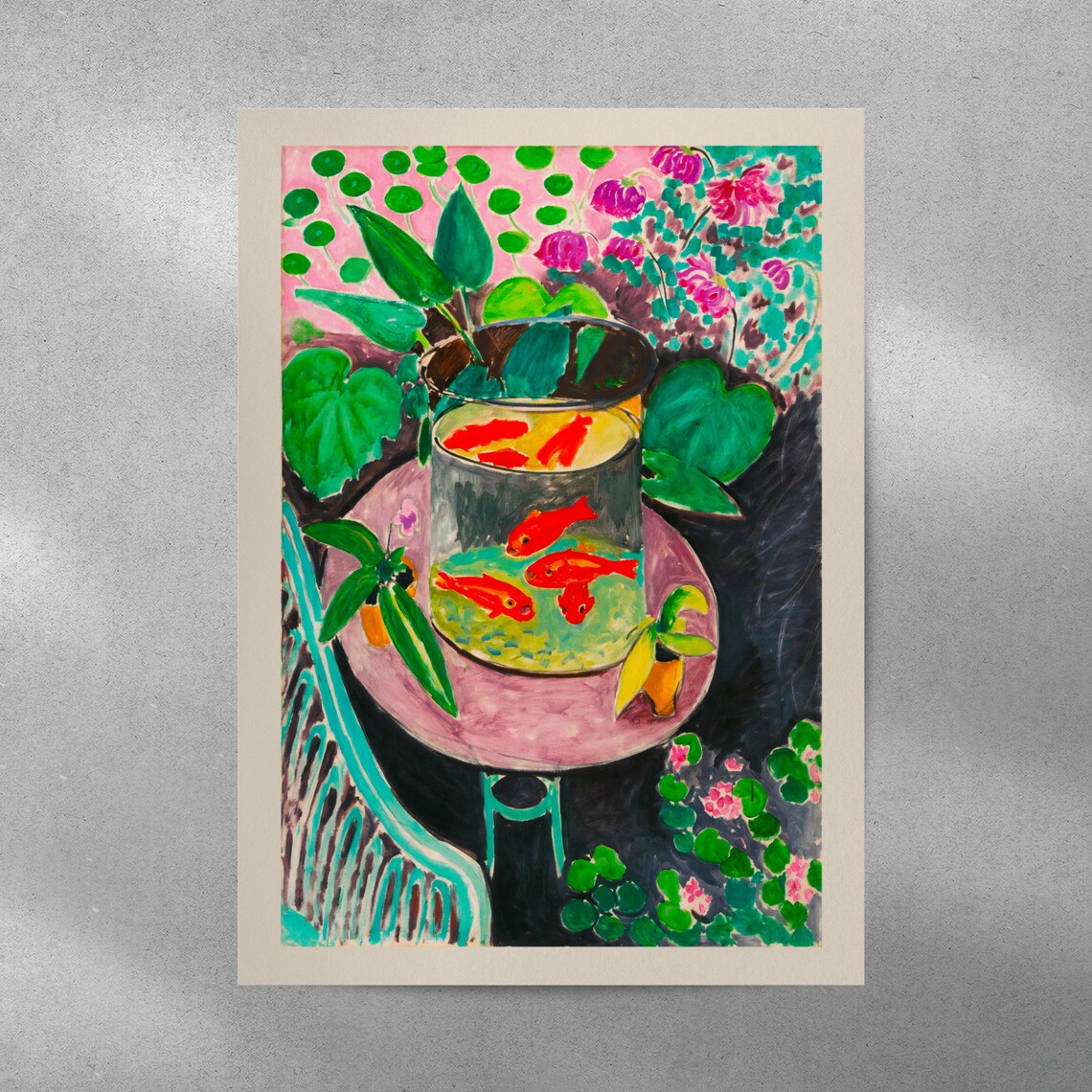 Henri Matisse Goldfish Bowl Borderless Fauvist Still Life Poster - Image 5