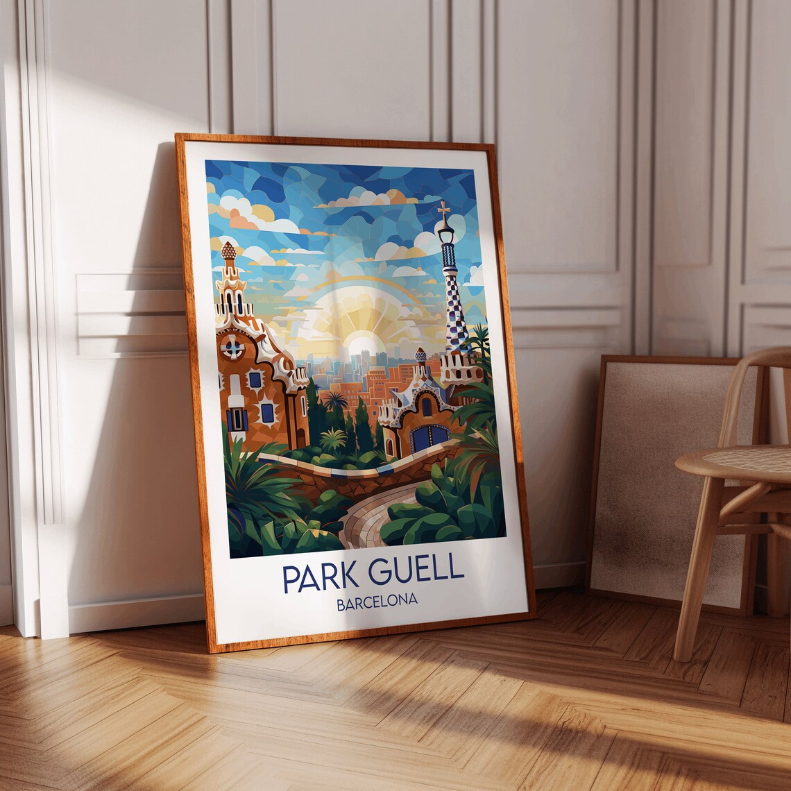 Park Guell Travel Poster, Custom Personalised Gift - Image 3