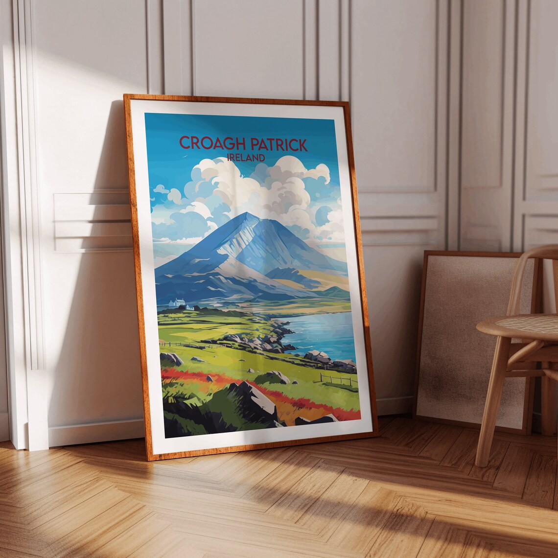 Croagh Patrick Travel Poster, Ireland Wall Art Print - Image 3