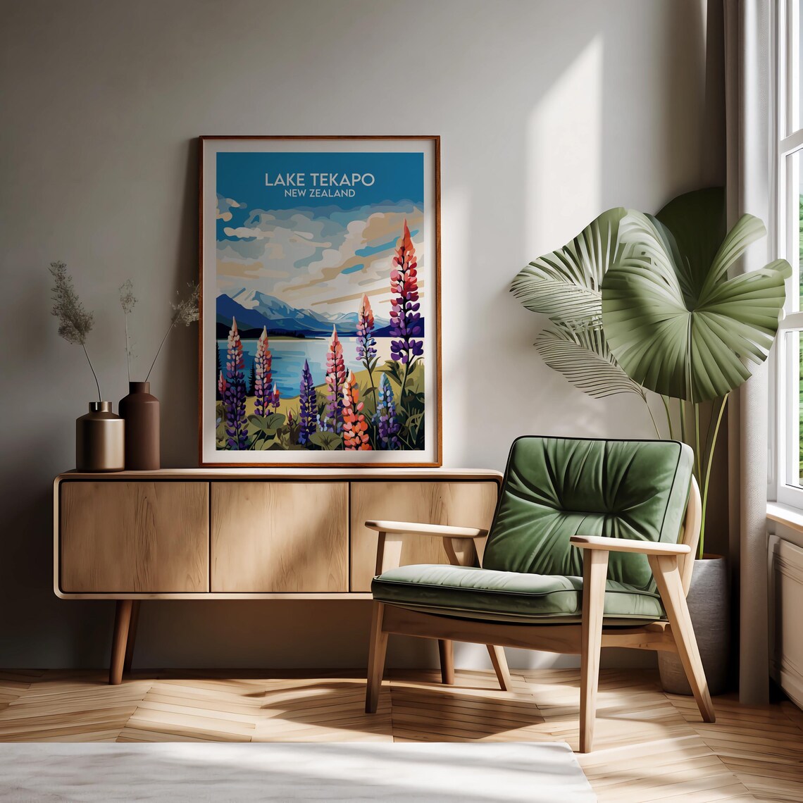 Lake Tekapo Travel Poster, New Zealand Custom Gift - Image 2