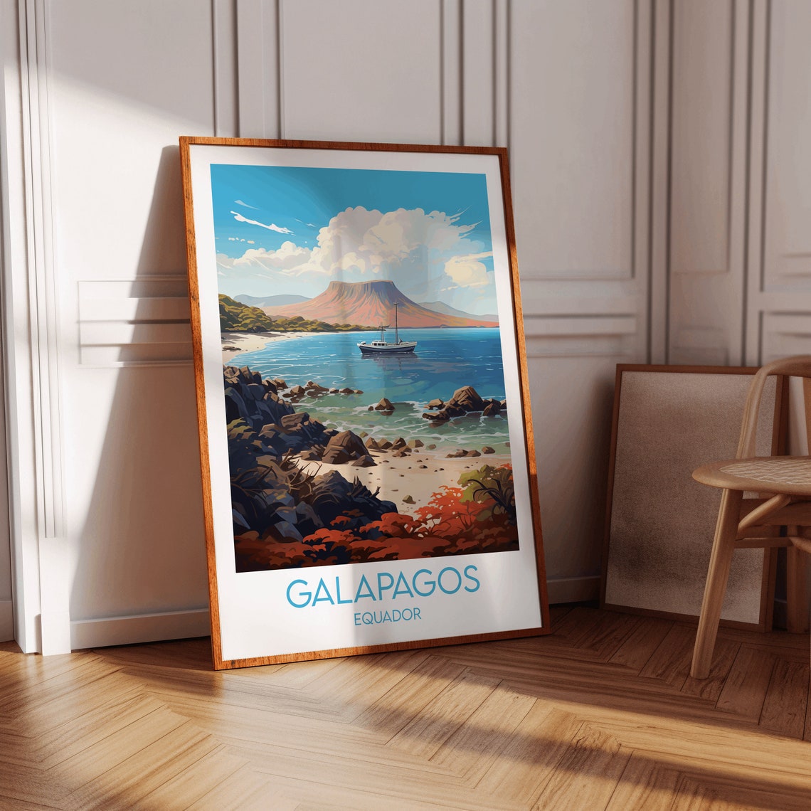 Galapagos Islands Travel Print Ecuador Poster Custom Personalised Wedding Birthday Gift - Image 2