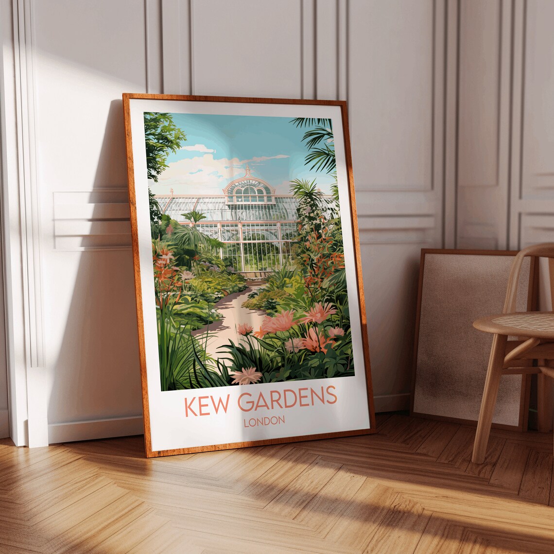 Kew Gardens London Historic Glasshouse Garden Art Vintage Poster - Image 3