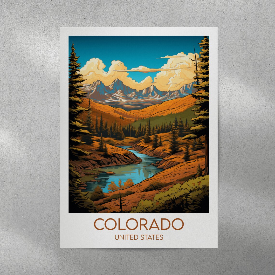 Colorado Travel Poster, United States Custom Personalised - Image 3
