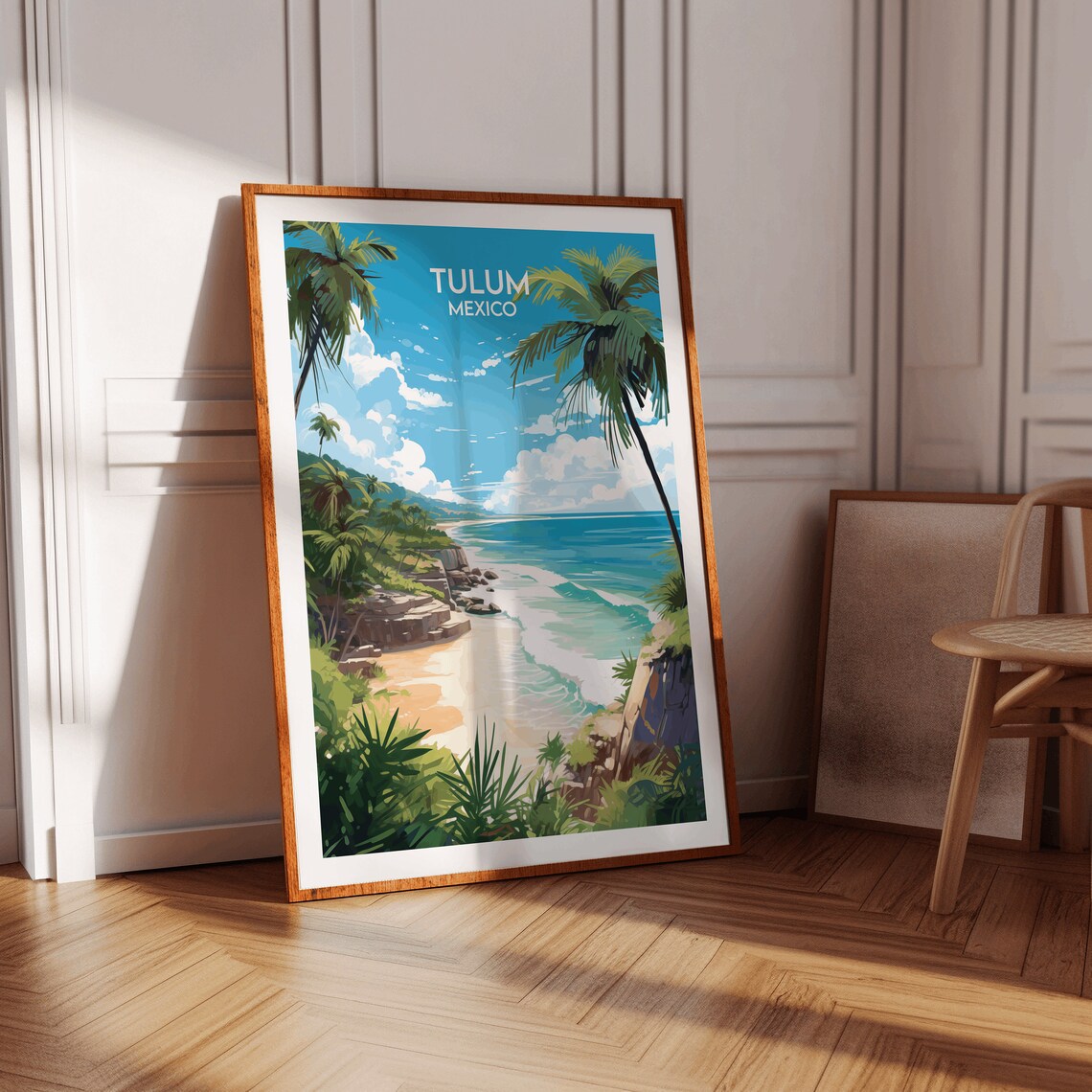 Tulum Travel Poster, Mexico Custom Personalised Gift - Image 2