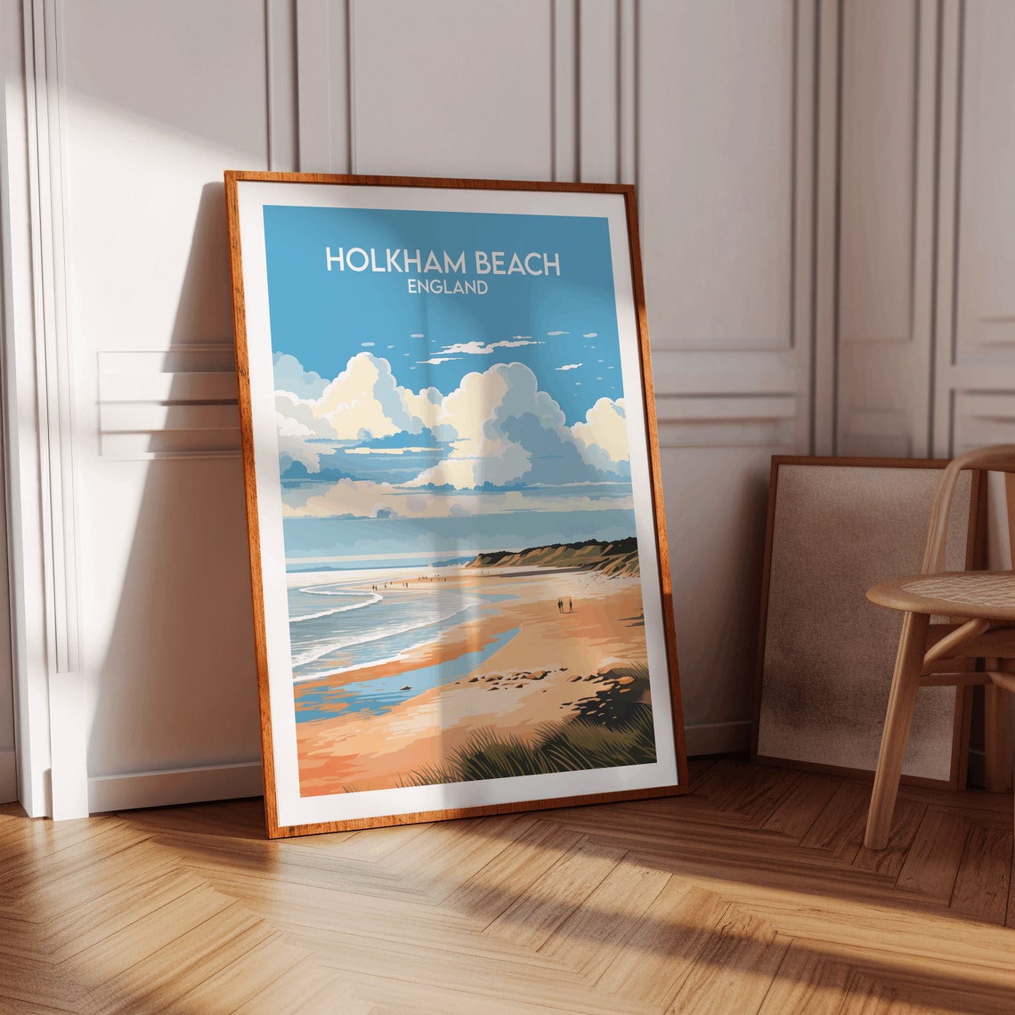 Holkham Beach England North Norfolk Coast Sandy Dunes Travel Poster - Image 3