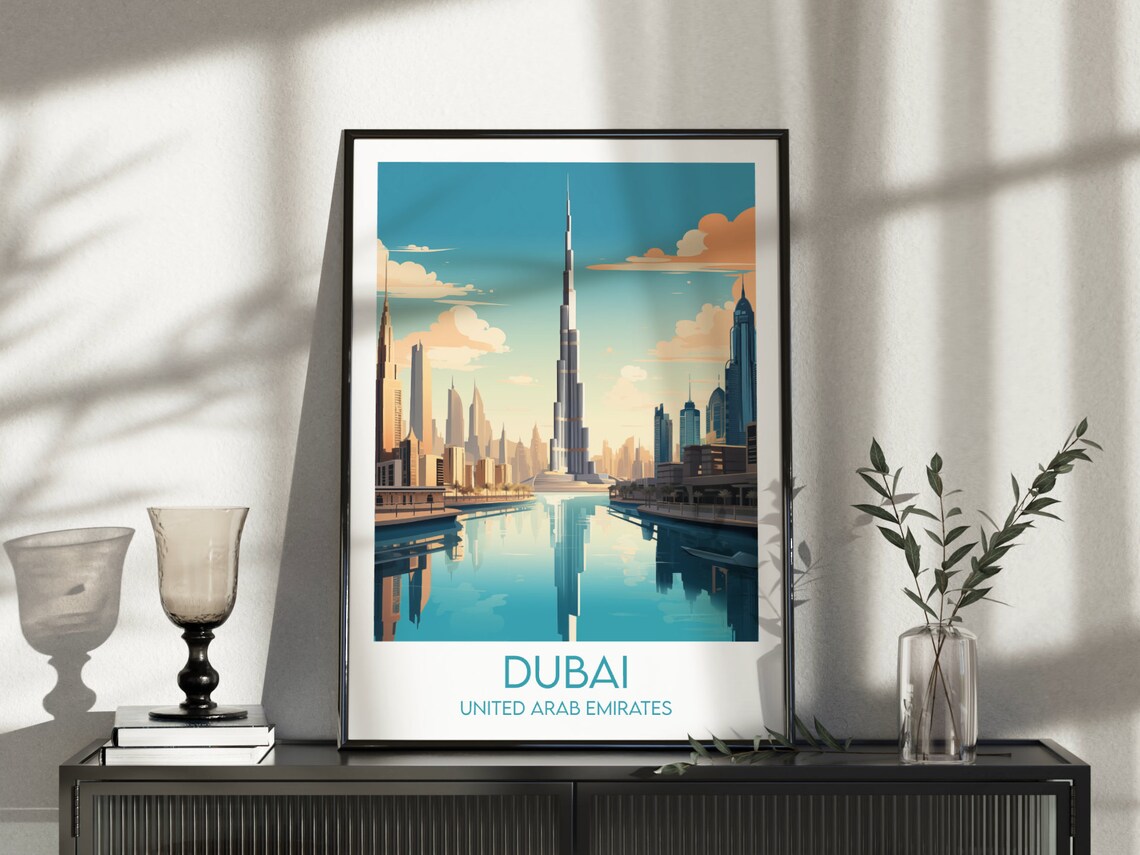 Dubai Travel Print, United Arab Emirates Poster - Image 3