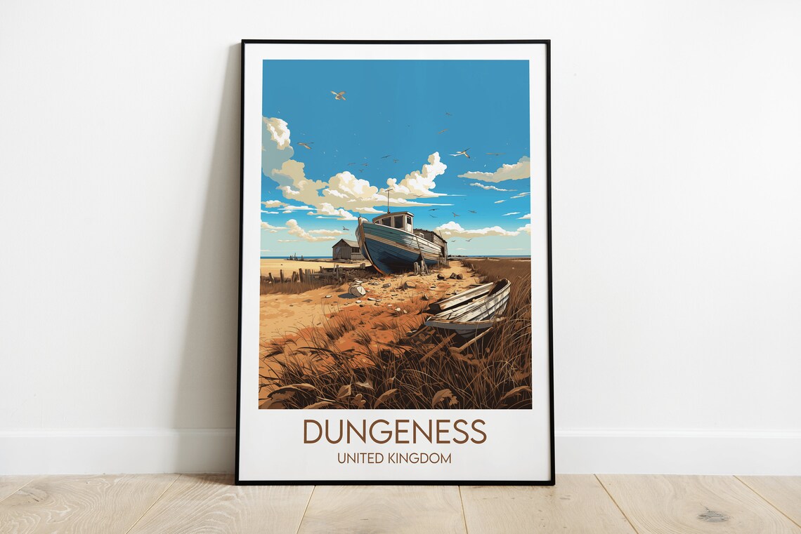Dungeness Travel Poster, United Kingdom Place Print