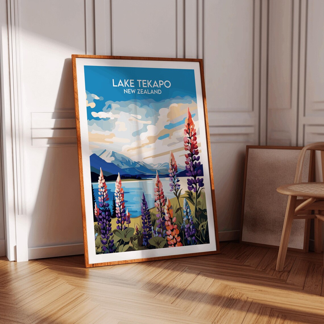 Lake Tekapo Travel Poster, New Zealand Custom Gift - Image 3