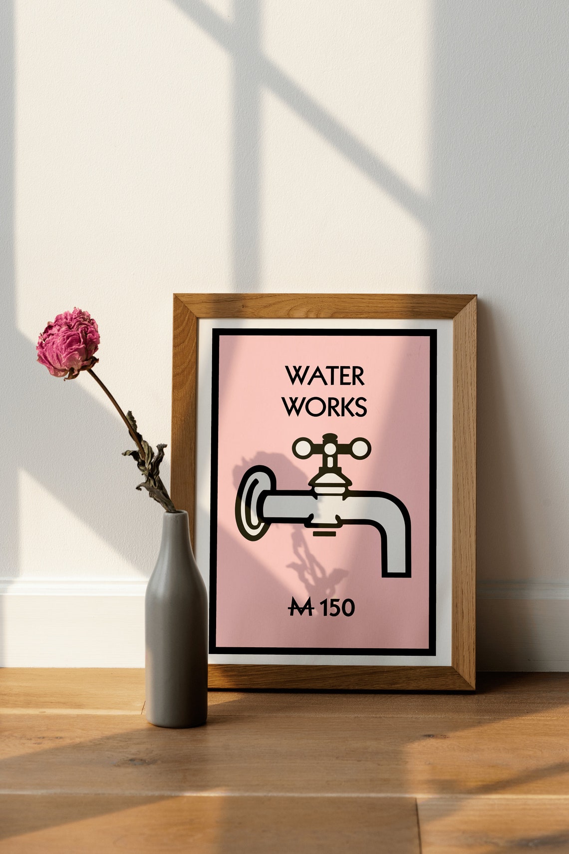 Waterworks Pink Monopoly Inspired Bathroom Print Poster A3 A4 A5 Funny Bathroom Home Decor Wall Art Accessories Gift - Image 4