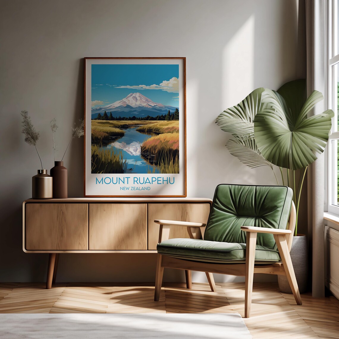 Mount Ruapehu Travel Poster, New Zealand - Image 2