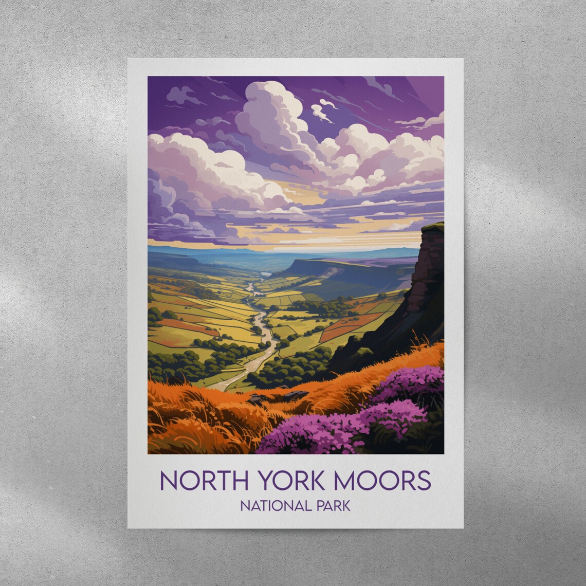 North York Moors National Park Travel Poster, England UK - Image 4