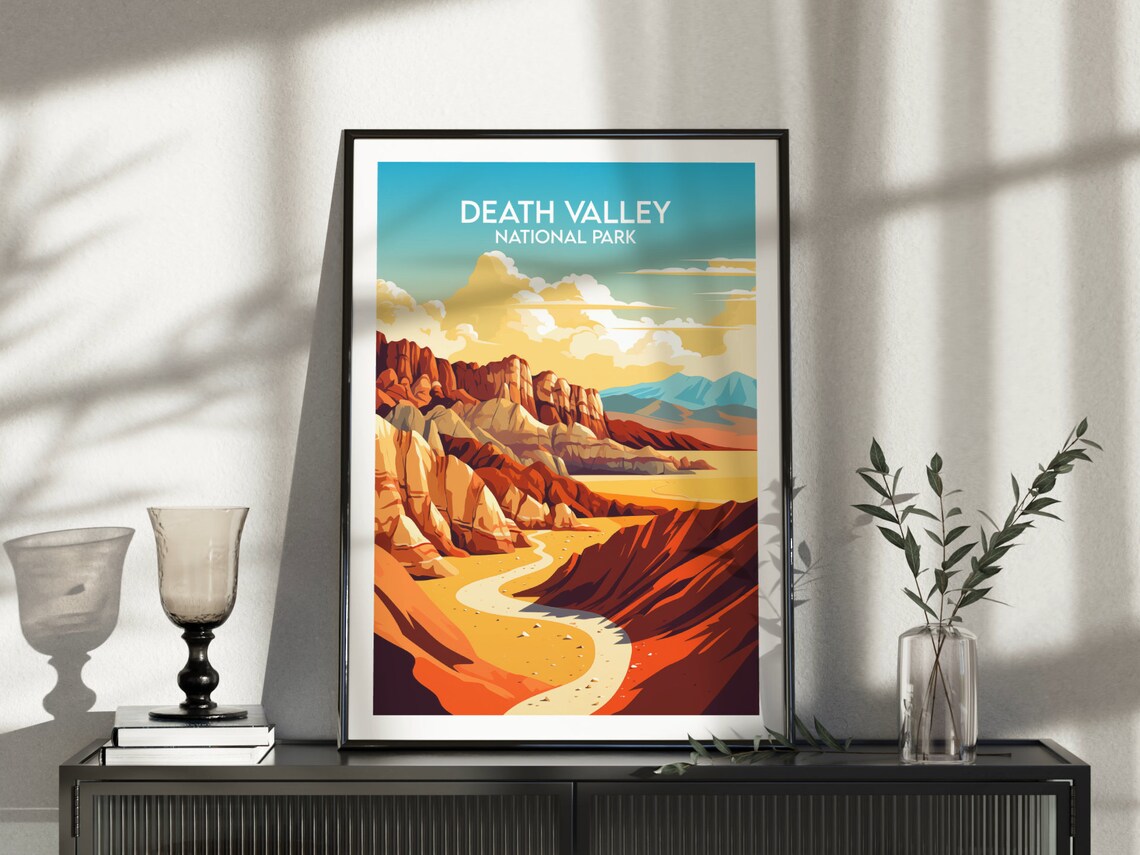 Death Valley National Park Golden Canyon Wash View Travel Poster - Image 3