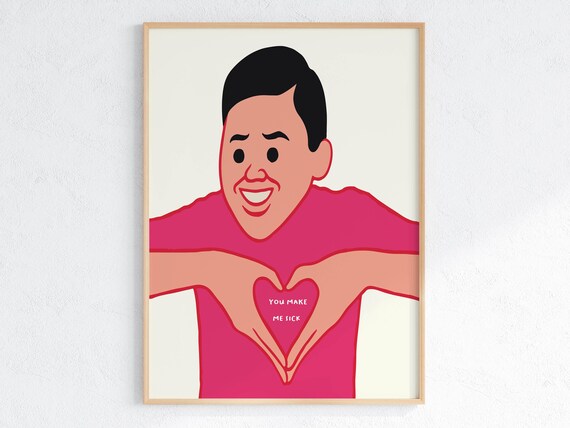 Joan Cornell You Make Me Sick Absurd Art Print Unique Gift Idea Whimsical Home Decor Funny Wall Art Quirky Illustration