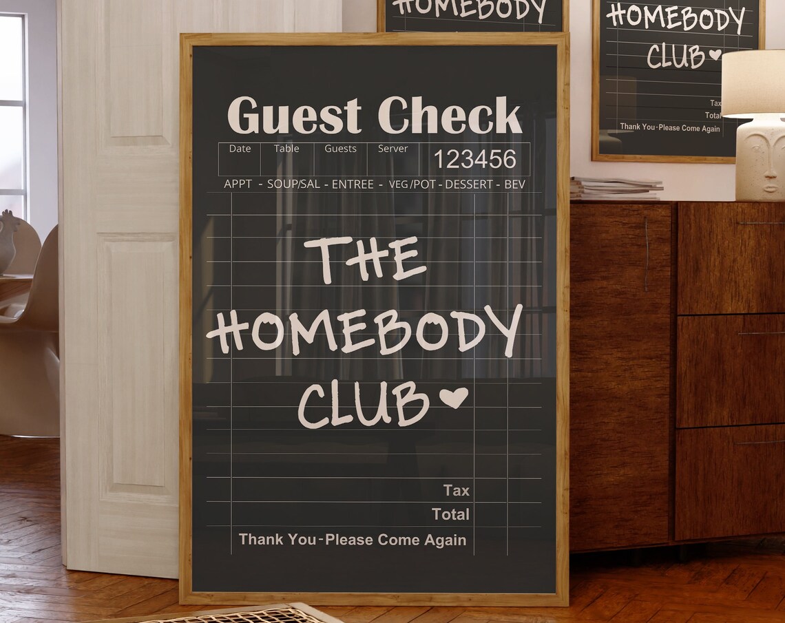 The Homebody Club Preppy Typographic Art Print