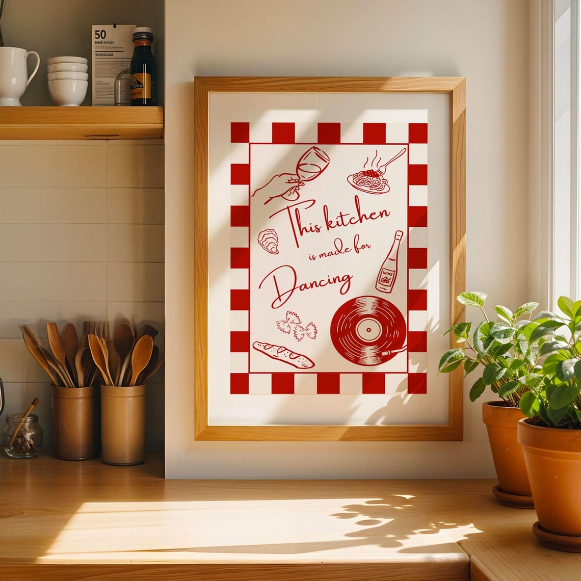 This Kitchen Is Made For Dancing, Retro Kitchen Quote - Image 3