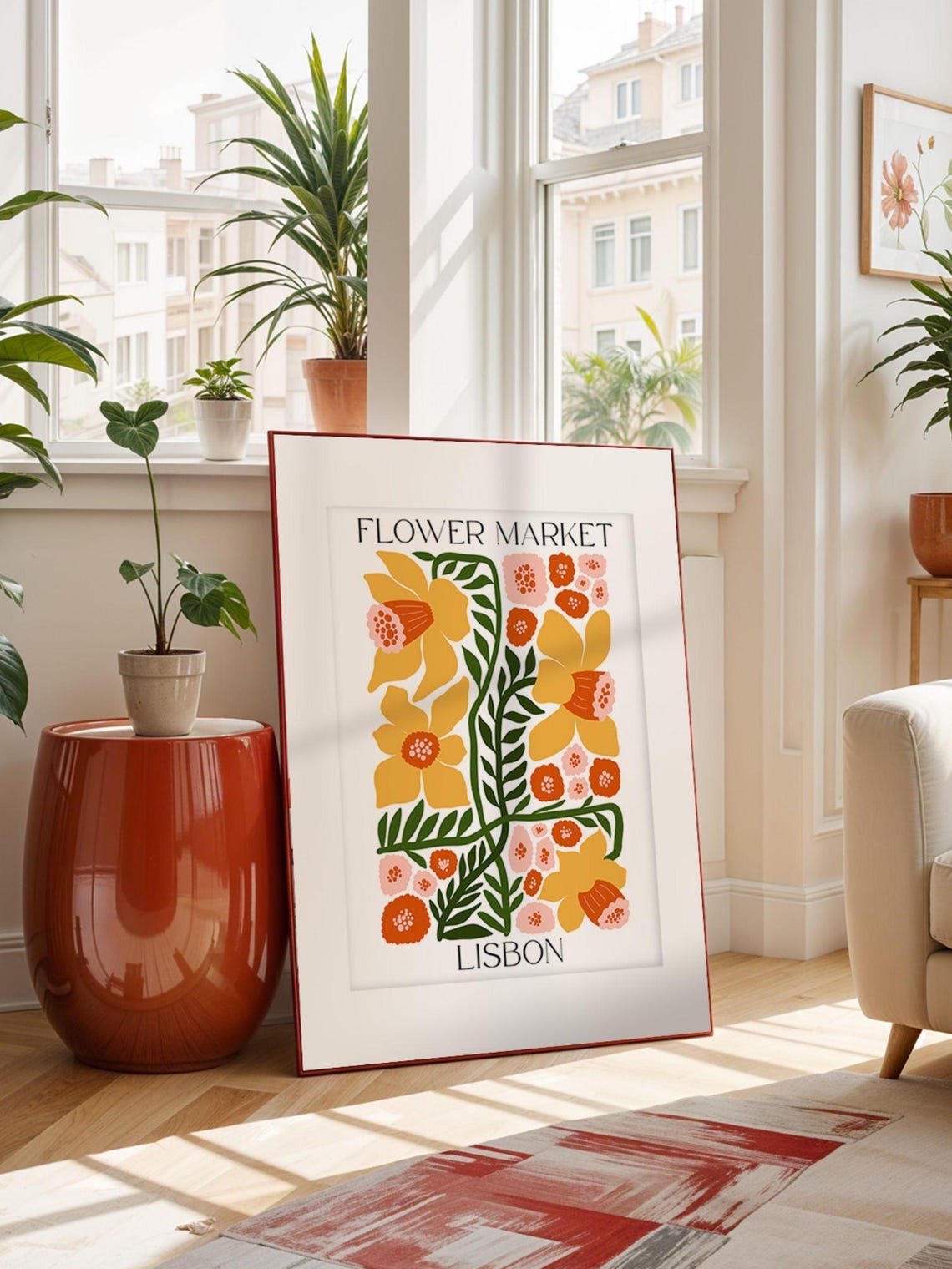Lisbon Market Botanical Art, Matisse Style - Image 2