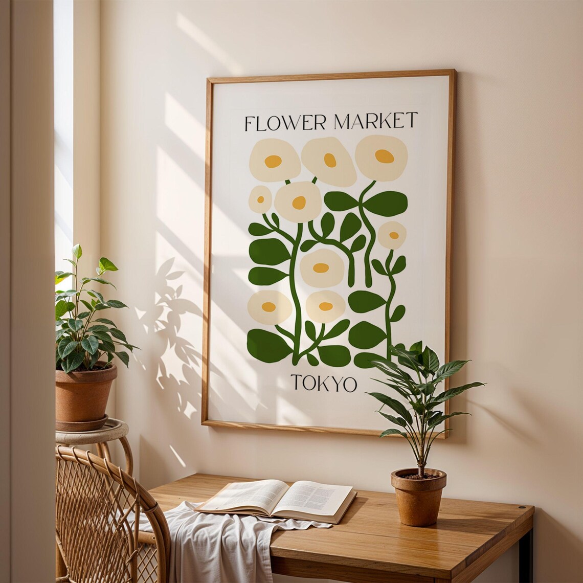 Tokyo Flower Market Art Print, Matisse Style - Image 3