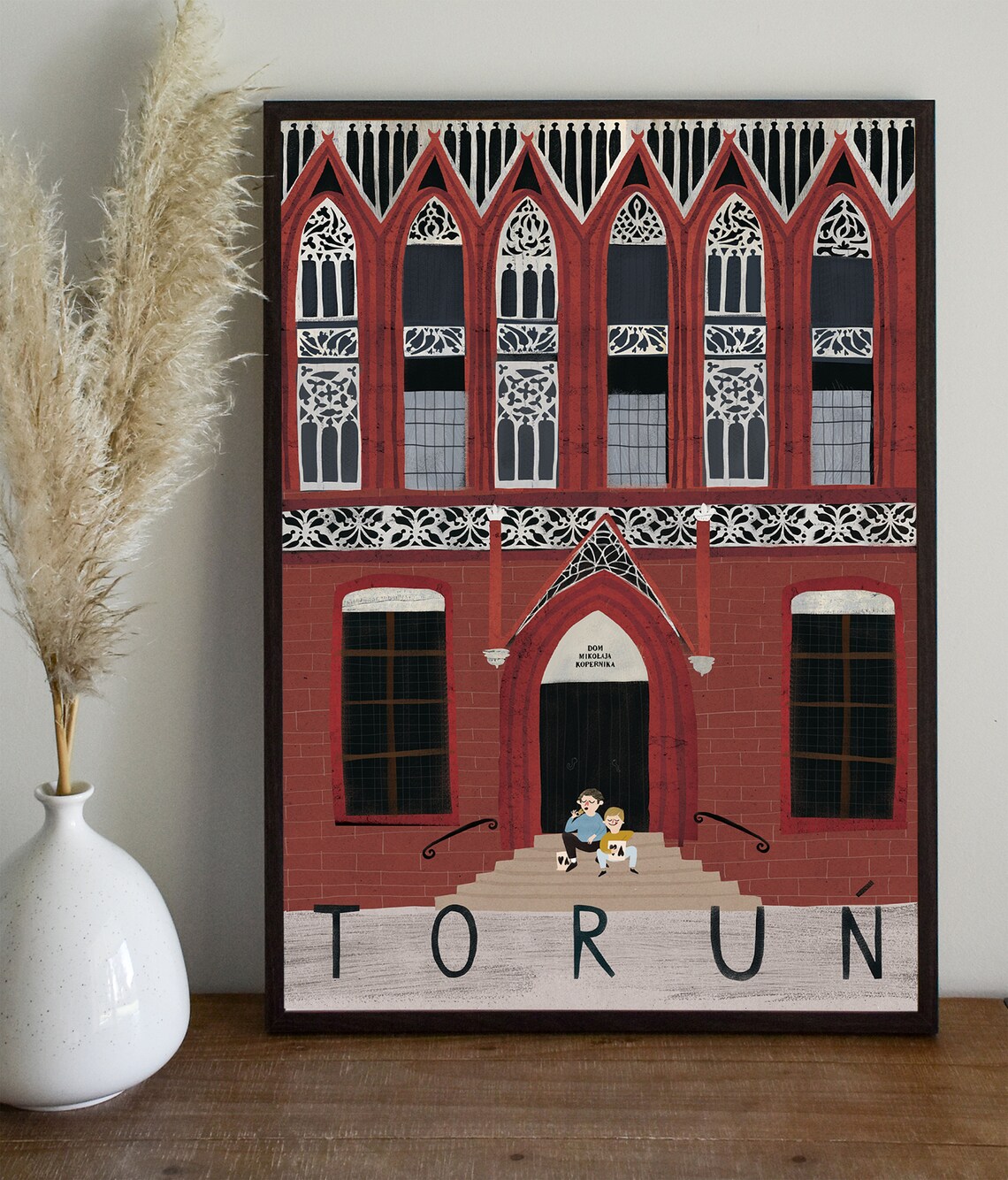 Toru Poland Vintage Christmas Travel Poster