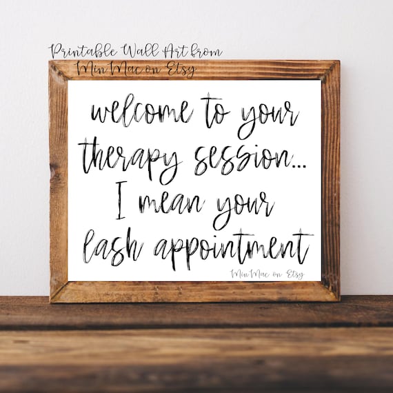 Lashes Eyelashes Salon Art Print, Lash Bar Sign