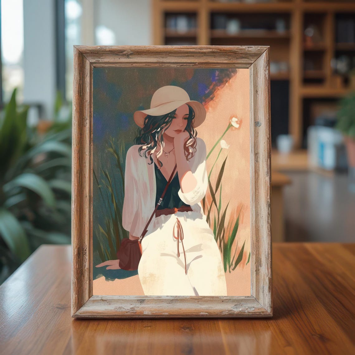Serene Woman Portrait, Contemporary Figure Art - Image 2