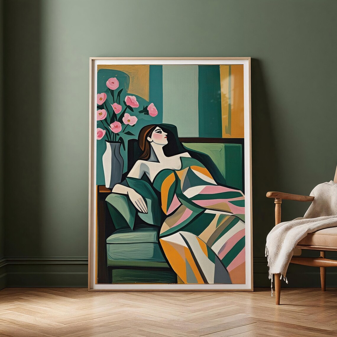 Abstract Woman, Reclining Figure Art Print