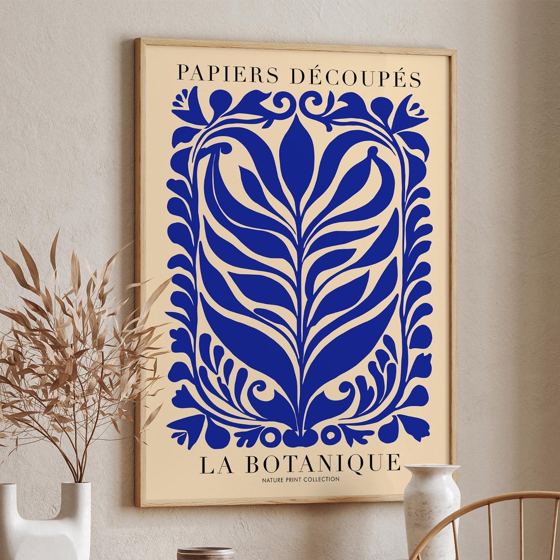 Papiers Découpés La Botanique Blue Matisse Style Floral Poster - Image 6