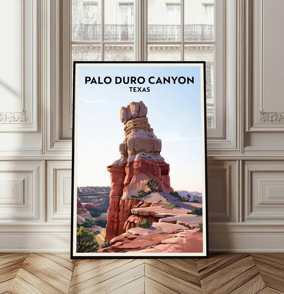 Palo Duro Canyon Texas Red Rock Hoodoo Desert Landscape Travel Poster