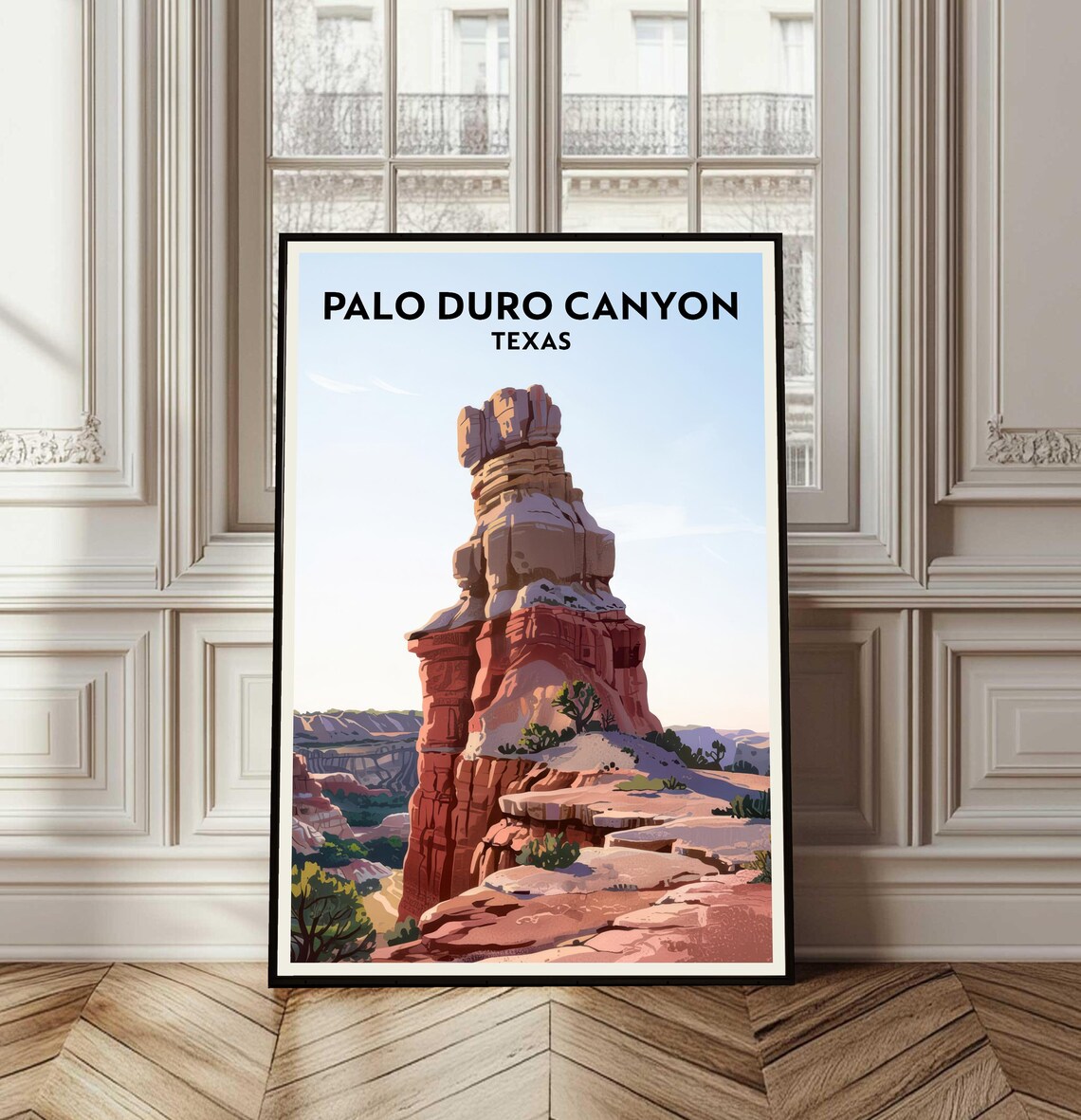 Palo Duro Canyon Texas Red Rock Hoodoo Desert Landscape Travel Poster