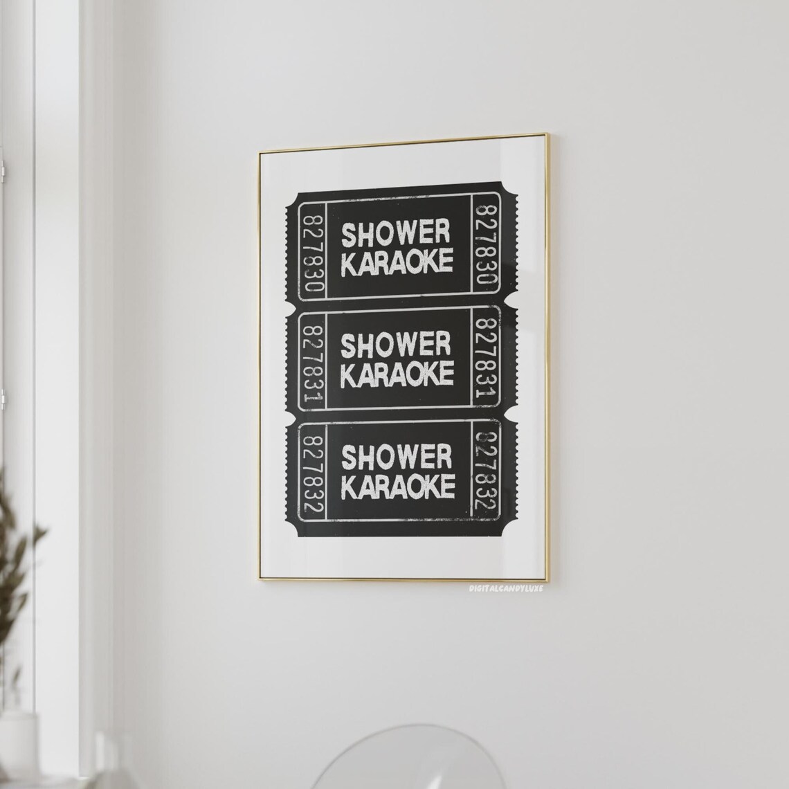 Shower Karaoke Trendy Bathroom Art Print